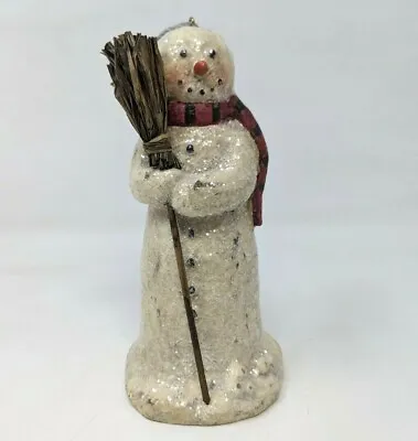 $49.99 • Buy HTF VTG Ragon House Mica Snowman Holding Broom Christmas Ornament Figurine BB21