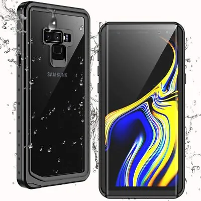 For Samsung Galaxy Note 9 360° Full Body Waterproof Shockproof Cover Case Black • £14.99