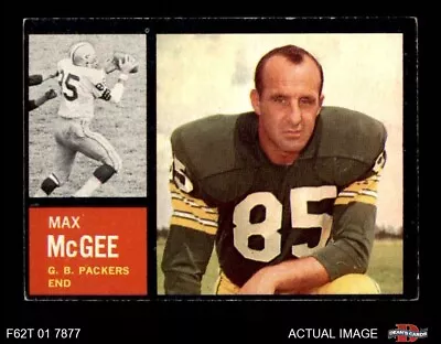 1962 Topps #67 Max McGee Packers Tulane 5 - EX F62T 01 7877 • $14.50