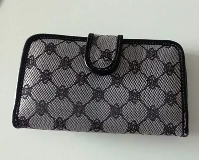 Ladies Fabretti Black Grey Coin Notes  Card Wallet Purse NEW • £10.50