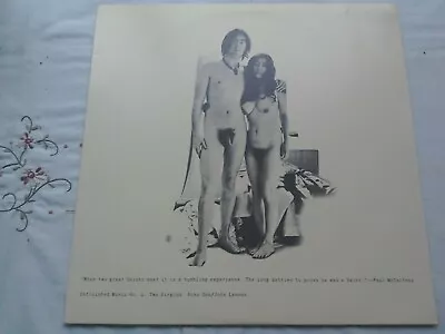 Unfinished Music No.1 : Two Virgins 1968 Apple Lp John Lennon And Yoko Ono • £50