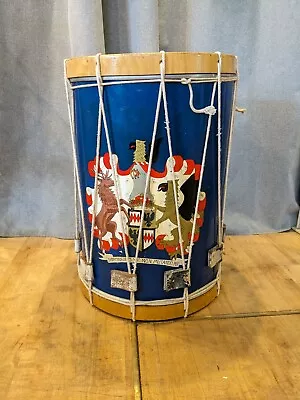 Vintage Large Wooden Marching Band Drum - Rope Tension • $192.91