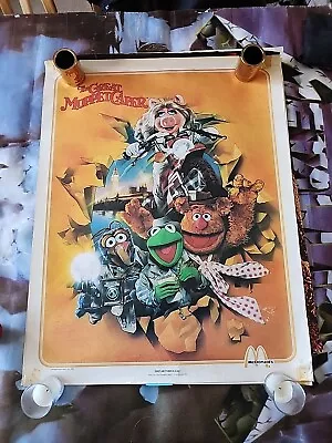 Vintage The Great Muppet Caper Movie Poster McDonald’s 1981 Kermit Fozzie  • $10