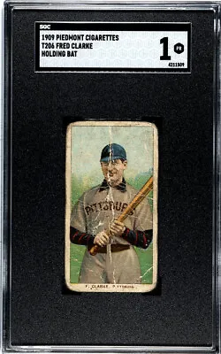 1909 T206 Fred Clarke Holding Bat Piedmont 150 SGC 1 • $114.99