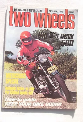 $12 • Buy 1973 Two Wheels Magazine Kawasaki H1 500 Suzuki TS100 GT185 Triumph JAP