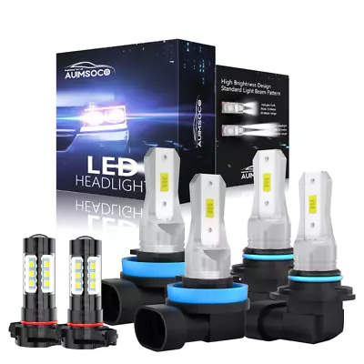 For GMC Sierra 1500 2500 3500 2007-2013 LED Headlight + Fog Light Bulbs Combo • $43.99