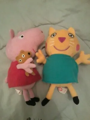TY Beanie PEPPA PIG & CANDY CAT - Soft Plush Toys More PP Listed • $12