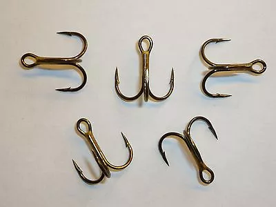 (25) Vmc Short-shank 1x Treble Hooks (size 5) Bronze (9651bz) Bulk 9651 • $12