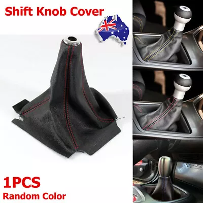 Manual Car Gear Gaiter Shifter Shift Boot Cover PVC Leather W/ Stitch Universal • $8.40