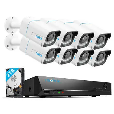 Reolink 4K 8CH NVR 8MP POE Security IP Camera System Zoom Audio Color Night 2TB • $769.99