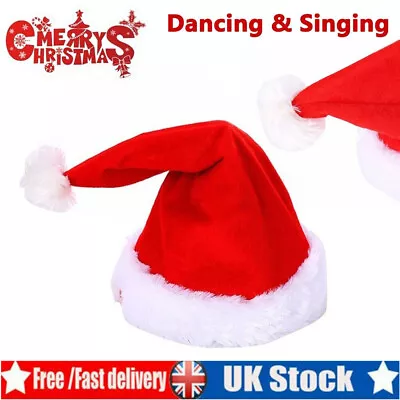 UK Christmas Xmas Novelty Santa Hat Cap For Musical Singing Moving Dancing Toy • £9.99