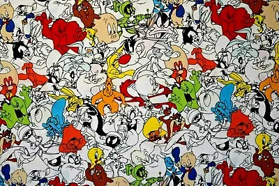 $6.99 • Buy Looney Tunes 100% Cotton Fabric 1/2 Yard (18  X 44 Inches) Cartoon Classics   