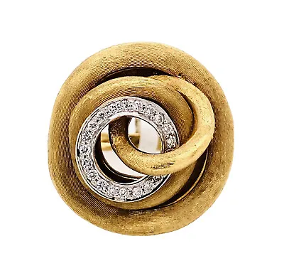 Marco Bicego Jaipur Link 18K Yellow Gold 0.20ct Diamond Knot Ring Women's • $2900