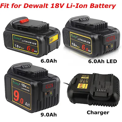 18Volt DCB184 5.0Ah 6Ah 9Ah LED Battery For DeWalt DCB182 DCB200 DCB112 Charger • £14.03