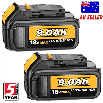 2X 9Ah For DEWALT 18V 6Ah XR DCB184 DCB184-XE LI-Ion Slide BATTERY DCB182 DCB200 • $45.90