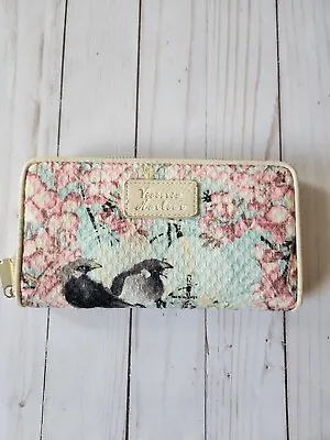 Victoria Harbour Fabric Zippered Wallet Birds Flowers • $11