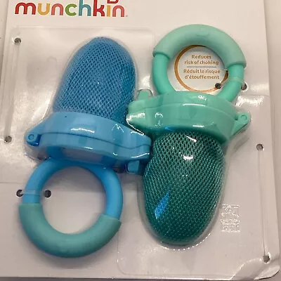 Munchkin Fresh Food Baby Toddler Feeder Assorted Colors Set Of 2 Blue Green NOS • $9.97