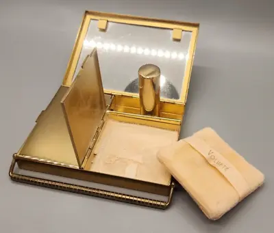 Vintage Volupte  Metal Make Up Compact Case Gold Tone • $65