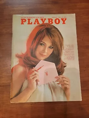 Vintage PLAYBOY Magazine Feb 1968  Miss Universe Jim Brown Sports Cars • $17.99