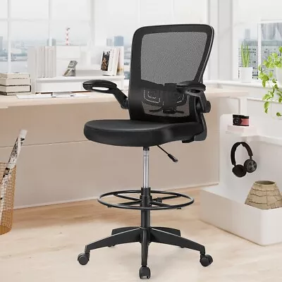 $156.95 • Buy Giantex Office Mesh Chair  Executive Drafting Chair Standing Desk Seat Footrest