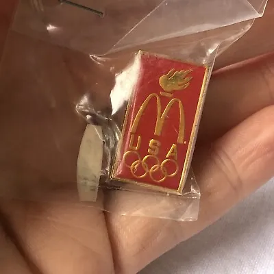 Red And Gold Mcdonalds Logo Vintage Olympics Enamel Pin M Flame Rings • $22.30