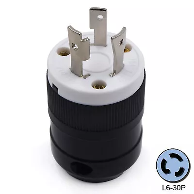 $12.95 • Buy NEMA L6-30P 30 Amp 250 Volt Twist Lock 3 Wire Electrical Power Plug Connector US