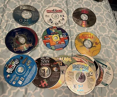 Video Game Lot PC Computer Tetris Monopoly Pinball Mahjong & Case - 21 Untested • $9.99