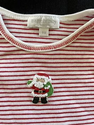 Magnolia Baby EUC Red/White Stripe Embroidered Christmas Coverall-9 Mos • $16