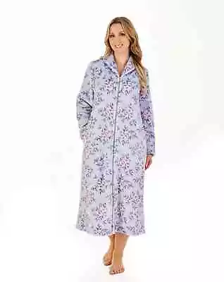 Slenderella Zip Front Dressing Gown - Blue • £45