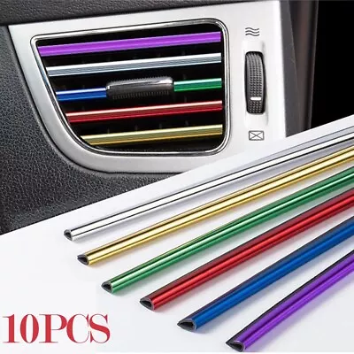 £3.58 • Buy 10Pcs Car Air Conditioner Outlet Vent Grille Decor U Shape Molding Trim Strip