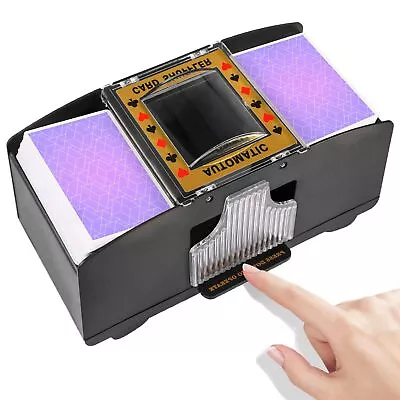 Automatic Card Shuffler 2 DeckBattery-Operated Electric UNO Poker ShufflerP... • $27.02