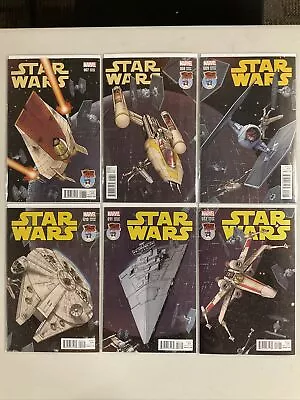 Star Wars #7-12 Mile High Comics Connecting Ship Set Marvel 2015 NM- • $249.99