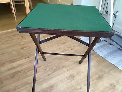 Antique Folding Green Baize Card Table • $48.48