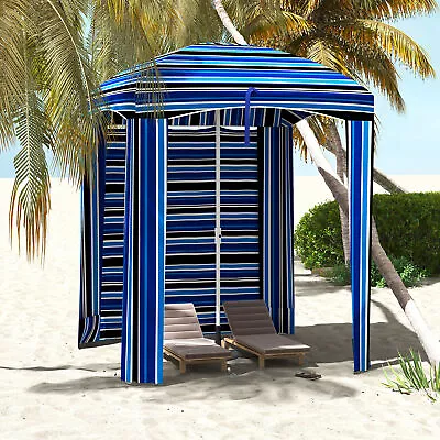 Beach Cabana Umbrella With Bag Windows • $84.99