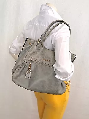 Prada Miu Miu  Vitello  Handbag-Tote Bag-Shoulder Bag • $399