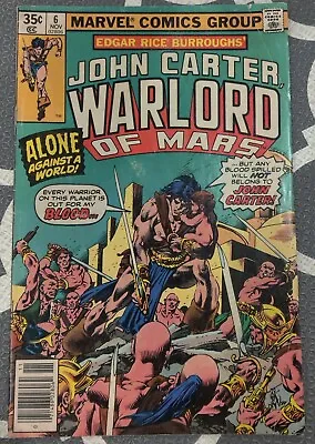 $2 • Buy John Carter Warlord Of Mars #6 (1977, Marvel Comics) Marv Wolfman! Bronze Age!