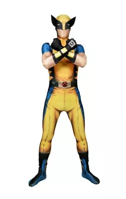 Marvel Wolverine Morphsuit Costume Adult Fancy Dress Up Comicon Mens Size L • £12.95