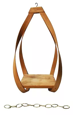 Bentwood Mid Century Modern Teardrop Hanging Wood Plant Shelf 23  • $99.99