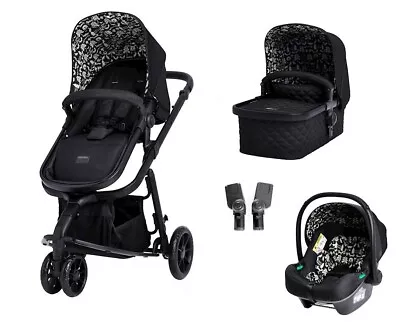 Cosatto Giggle 3 In 1 In Black Silhouette With Carrycot I-size Car Seat & PVC • £399.95