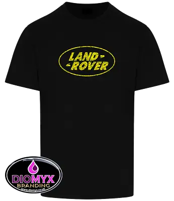 LAND ROVER Yellow Aged/Distressed Style T Shirt -Size Up To 6XL - FREE POSTAGE* • £20