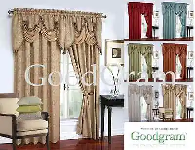 $14.99 • Buy GoodGram Luxurious Georgina Window Curtain Treatments - Assorted Colors