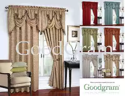 $14.99 • Buy GoodGram Luxurious Georgina Window Curtain Treatments - Assorted Colors
