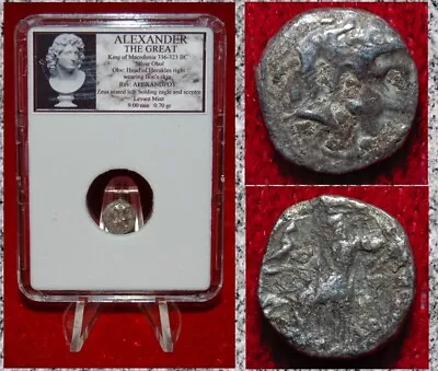 Ancient Greek Coin ALEXANDER THE GREAT Zeus Levant Mint Silver Obol • $89.60