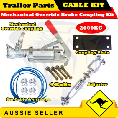 $128 • Buy Superior Mechanical Override Brake Coupling Cable Kit - 2000kg - Trailers