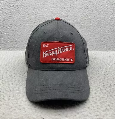 Krispy Kreme Doughnuts Baseball Hat Mens Snapback OSFM Gray Red Patch Dad Cap • $17.97