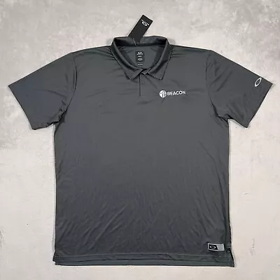 Oakley Shirt Mens Size 2XL XXL Dark Gray Hydrolix Golf Polo Embroidered Logo • $19.95