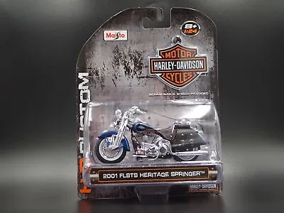 2001 Flsts Heritage Springer Harley Davidson Motorcycle 1:24 Scale Diecast Model • $11.99