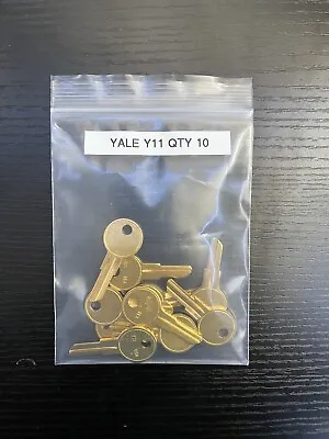 YALE Y11 BRASS KEY BLANK 10 Pack. MADE IN USA. 300 Blanks Available. • $9.98