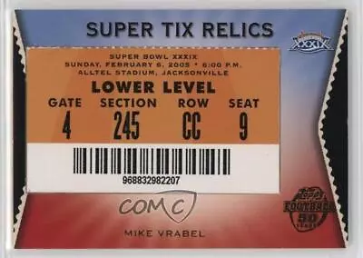 2005 Topps Super Tix Super Bowl XXXIX Tickets Mike Vrabel #ST7 • $17.79