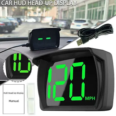 Universal Car Digital GPS Speedo Speed MPH HUD Head Up Display Speedometer Part • £10.99
